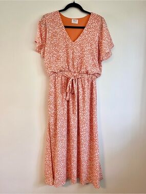 Sienna Sky Floral V-Neck Midi Dress